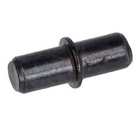 Amig - Bracket, Cylindrical Shape, Metallic, Ø 5 x 20 mm, 8 Units, Optimal for Holding Shelves of Cabinets, Showcases or Shelves, Fixation by Simple Introduction, Black Steel