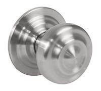 Amig - Brass Door Knob - Steel Base - Handle Diameter 70 mm - Includes Screw and Nut Fixing - Ideal for Entry Doors - Finish: Matt Chrome