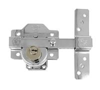 Amig - Chrome Steel Exterior and Interior Door Lock with High Security Cylinder | 105 x 170 mm, 50 mm Cylinder - Silver Colour | Anti-Bumping · Anti-Pick · Anti-Drill