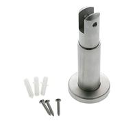 Amig - Clamping Bracket for Screen | 54 x 42 x 2 mm | Ideal for Fixing Wooden Panels to The Wall | Excellent in Public Bathrooms | 18/8 Stainless Steel Matte Silver