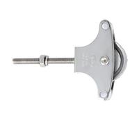 Amig - Clothesline Pulley - Pulley with Metal Sheave Mod.22 - Easy to Install with Guides - M6 x 60 mm - Stainless Steel 18/8 - Steel Finish