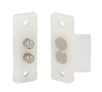 Amig - Connector for Doors with 2 Terminals Mod. 2P - Maximum Amperage: 2A - 48 x 16 mm - Allows The Passage of Current While The Door is Closed - White Nylon