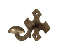 Amig - Decorative Wall Hanger Mod.100-90 x 90 x 100 mm - Perfect for Hanging Coats, Clothes and Accessories - Hook Type - Forged Style - Steel Finish in Leather Colour