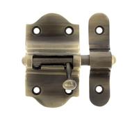 Amig Door Bolt - Model 720 - Brass - 40mm - Includes Screws - Ideal for Doors and Windows - Leather Finish
