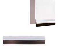 Amig - Door Draught Excluder | Energy Saving Draft Stopper | PVC Brush Design, Strong Adhesive | Aluminium, White, 1m