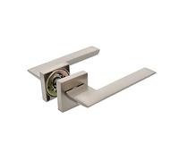 Amig - Door Handle Set - Mod. ZAHORA - 52 x 146 mm - Keyhole - Elegant and Simple Design - Ergonomic Grip Handle - Satin Aluminium