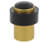 Amig Door Stop for Diameter 30 x 48 mm | Model 206 | Aluminium with Gold Finish | Round Edge | Includes Screws + Wall Plugs for Mounting