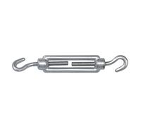 Amig - Double Hook Tensioner with Threaded Body Mod.30120 Zinc Steel, Suitable for Tensioning Metal Cables or Wires, Awnings, Tarpaulins or Sails, Size: Screw M5 x 70 mm.