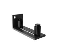 Amig - Double Sliding Door Bottom Guide - Up to 55 mm - Silent Nylon Double Roller - Reinforced Stability - Durable Black Steel - Mod. SD021