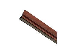 Amig - Draught Excluder for Entrance or Passage Doors | Self-Adhesive Overlay Draught Excluder | Hair Brush | Plastic Sheet Between the Brush | 82 cm | Sapele | Aluminium