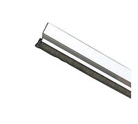 Amig - Draught Excluder for Entrance or Passage Doors | Self-Adhesive Overlay Draught Excluder | Hair Brush | Plastic Sheet Between the Brush | 82 cm | Silver | Aluminium