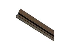Amig - Draught Excluder for Entrance or Passage Doors | Self-Adhesive Overlay Draught Excluder | Hair Brush | Plastic Sheet Between the Brush | 82 cm | Bronze | Aluminium
