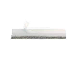 Amig - Draught Excluder for Entrance or Passage Doors | Self-Adhesive Overlay Draught Excluder | Hair Brush | Plastic Sheet Between the Brush | 1 m | Transparent | PVC