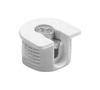 Amig Eccentric Hitch, M6 - Ø 20 x 12.5 mm, Pack of 4, for Assembly of Boards with Screws Model 60 of M6, Optimal for Union of Shelves and Furniture, White Plastic