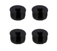 Amig - Eccentric Hooks | with Screws M6 | M6 - Ø 20 x 12 mm | 4 Pieces | for Panel Assembly | Ideal for Assembling Shelves and Furniture | Plastic Black