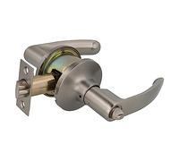 AMIG - Entry Handle with Handle Lock | With External Key and Internal Canning | Anti-card System | Brass | Matt Chrome | 60/70mm Entry Handle