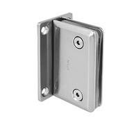 Amig - Fixed Wall Bracket for Showers Mod.D | for Glass Shower Screens | Zamak with Matte Nickel Finish | 8-12 mm Thickness | Maximum Load per Pair: 35 kg | Measurements: 88 x 54 mm 26 inches