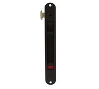 Amig - Flush-Mounted Lock for Aluminium Sliding Windows and Doors - Hook Lock for Recess mounting - Dimensions: 174 x 23 mm - Colour: Black - Rounded faceplate - Screw Installation