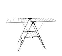 Amig - Foldable Clothes Airer with Wings Mod. Aeria UrbanDry - Aluminium and Steel - Clothes Dryer - Easy to Set Up and Fold - 15 m Drying Space - Size 145x60x95 cm - Colour Silver/Black