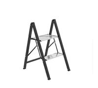 Amig Folding Stool 2 Steps Black 66x48x40 cm