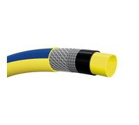 Amig - Garden Hose - Knitted Anti-Twist - 5 Layers PVC - Reinforcement Polyester - Ø15mm x 25m, Yellow, Polyvinyl Chloride, Door Lock Trim