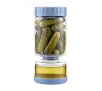 Amig - Glass Pickle Jar - 900ml - Airtight Lid - For Olives and Preserves - Internal Separator with Drainage - Comfortable and Functional Design - Mod. 1