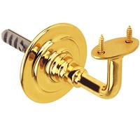 Amig - Gold Handrail Bracket for Stairs Railing Mod.22 Sturdy and Durable Polished Brass for Homes or Portals | Includes Screws and Plugs | Dimensions: Diameter 70 x 74.5 mm