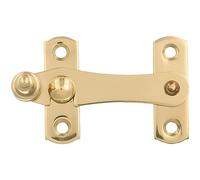 Amig - Gold Shutter Knob with Reverse Hitch Mod. 3 | 75 x 46 mm | Polished Brass | Anti-Shock and Break Safety Lock for Windows | Includes Screws