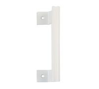 Amig - Handle for Sliding Doors Mod. 3050-185 x 26 mm - with Offset Body Ideal for Interior Sliding Doors and Wardrobe Doors - with Ergonomic Handle - White Aluminium