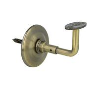 Amig - Handrail Holder - Support for railings - Steel - Rust and Corrosion Resistant - for Indoor and Outdoor use - Colour: Leather - Dimensions: Ø 70 x 75 x 45 mm