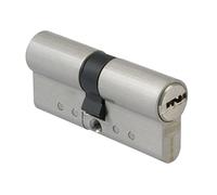 Amig - High Security Cylinder Model 20.010 | Matte Chrome Brass | Double Clutch and Anti-Drill Protection | Property Card and 5 Security Keys | 62 (31-31) mm | Metal Woodworking