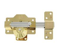 Amig - High Security Overlap Lock for Wooden Doors | Mod. 8 Plus | 90 x 154 mm | with Round Security Cylinder and Latch | Gold-Plated Steel
