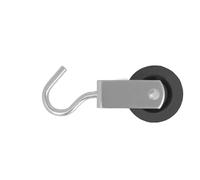 Amig - Hook Pulley - Hook Roller - Durable and Reliable - 8 x 60 mm - Galvanised Steel - Black