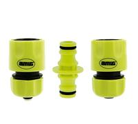 Amig - Hose Connector Kit - 3 Components - 2 1/2" Quick Fittings and 1 Connection Sleeve - Ideal Garden Accessories - ABS Plastic - Pistachio Green
