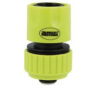 Amig - Hose Quick Connector | 3/4" | with Click Quick Anchor | Safety Stop Function | ABS Plastic | Pistachio Green