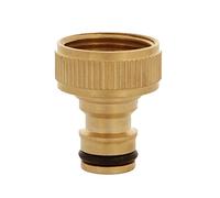 Amig - Hose Tap Adapter 3/4" - Quick and Easy Connection for Water Pipes - Corrosion and Weather Resistant - Brass - Matt