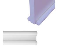 Amig - Insulating Foam Seal for Under Doors | Double Roller | Prevents Cold, Dust or Insects from Entering Under the Door | White | Polyethylene