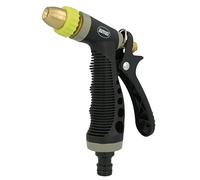 Amig - Irrigation Gun | Adjustable | 150 mm | Easily Adjustable Flow Rate | Locking Lever for Extra Comfort | Brass and Rubber | Pistachio Green and Black