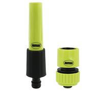 Amig - Irrigation Kit | 2 Components | 1 Irrigation Lance with Adjustable Flow Rate and 1 Quick 3/4" Splice with Stop Function | Ideal for Gardening | ABS Plastic | Pistachio Green and Black