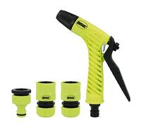 Amig - Irrigation Kit | 4 Components | 1 Adjustable Flow Irrigation Gun, 1 Adapter with Reducer and 2 1/2" and 3/4" Quick Fittings with Stop Function | Pistachio Green and Black
