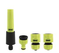 Amig - Irrigation Kit | 4 Components | 1 Adjustable Flow Irrigation Lance, 1 Adaptor with Reducer and 2 Quick Connectors 1/2 and 3/4 Inch with Stop Function | Pistachio Green and Black