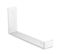 Amig - L-Shaped Industrial Shelf Support - 103 × 261 × 40mm - White Steel - Wall Mount - Functional and Durable Design - Ideal for Wall Shelves
