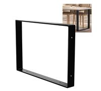 Amig - Legs for Dining Room or Hallway Tables | Rectangular Metal Leg for Industrial Style Tables | Material: Steel | Dimensions: 780 x 80 x 712 mm | Matt Black Finish