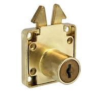 Amig - Lock for Sliding Doors of Furniture and Small Cabinets Mod.2A + 2 Keys Mod.371 - for Home or Office Furniture - Made of Brass Steel - Safe and Easy to Install