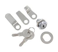 Amig - Mailbox Lock | Maximum Width 7 mm | with 3 Different Sizes | Includes 2 Keys | Locking System for Lockers, Cabinets, Furniture or Drawers | Nickel Plated Steel