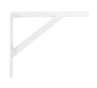 Amig - Model 9 Shelf Bracket | Heavy-Duty Wall Bracket | Steel Shelf Support | Easy Installation | Max Load 330 kg | Ideal for Kitchen, Bathroom, Bedroom, Office | White, 250x200 mm, Alloy Steel