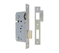 Amig - Mortice Lock | 60/68 mm Inlet | Lock for Wooden Doors | with Gorja Key on Square Edge | Empty Key | Matte Stainless Steel