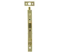Amig - Mortise Bolt | 162 x 17 mm | Suitable for Wooden Passage Doors | Vertical Automatic Closing | Latch for Bathroom, Bedroom or Office | Security Deadbolt | Gold Steel