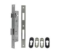 Amig - Mortise Lock for Metalwork - 29 x 6 x 2.5 cm - for 15 mm Europrofile Cam Cylinder - Reversible Latch - Stainless Steel - Cylinder and Keys not Included