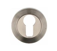 Amig - Mouthpiece | Model 3Z | Diameter 52 mm | 10 mm Wide | Round Cover for Locks | Suitable for Euro Profile Cylinder | Zamak Silver Matt
